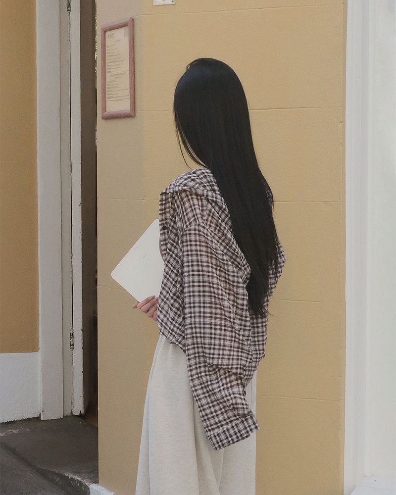 [MADE] フードサマーチェック柄シャツ