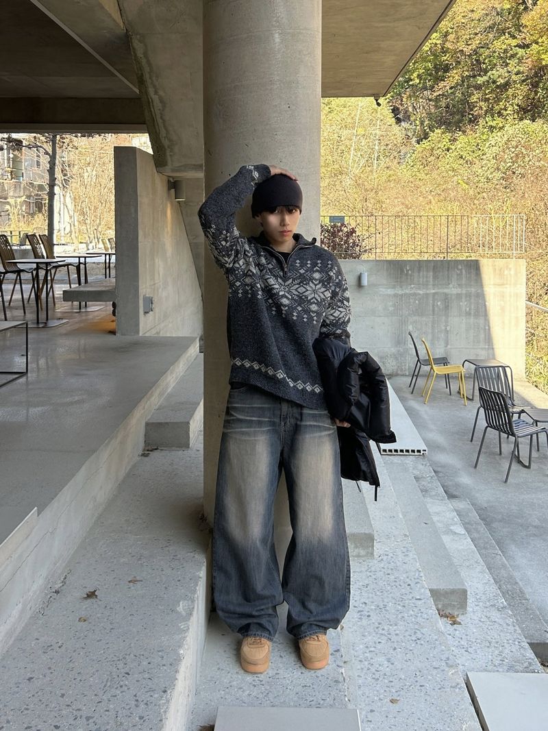 SLAB EMBO RIVET BRUSH DENIM