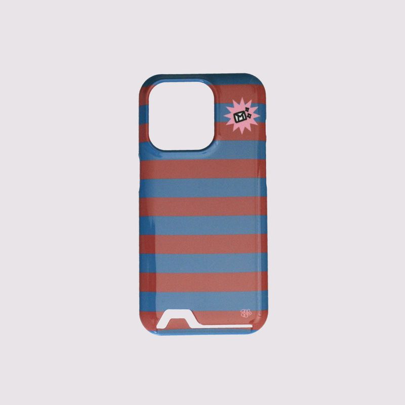 226STUDIO（226スタジオ）の「letter stripes card pocket phone case pink（Smartphone Accessories）」