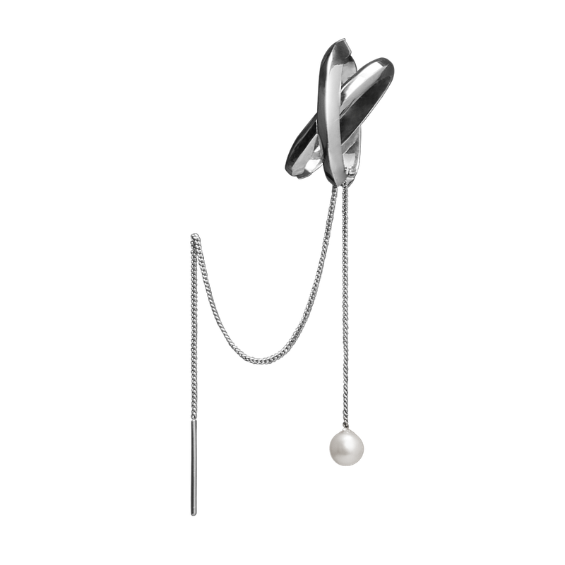ETERNAL pearl drop earcuff -Single piece-