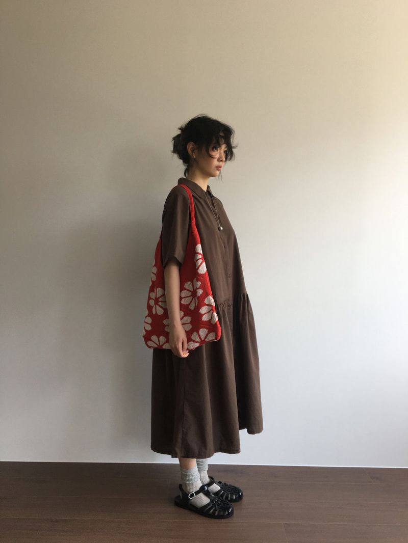 Ez Flower Knit Bag (2color)