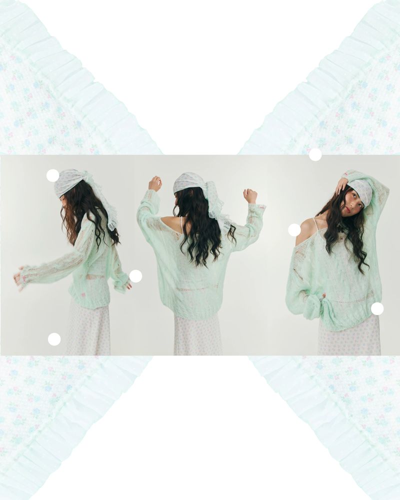 cotton candy knit mint