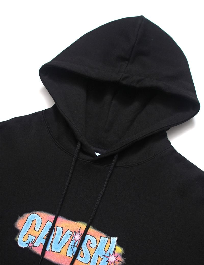 WAVY LOGO HOODIE BLACK(CV2CFUM407A)