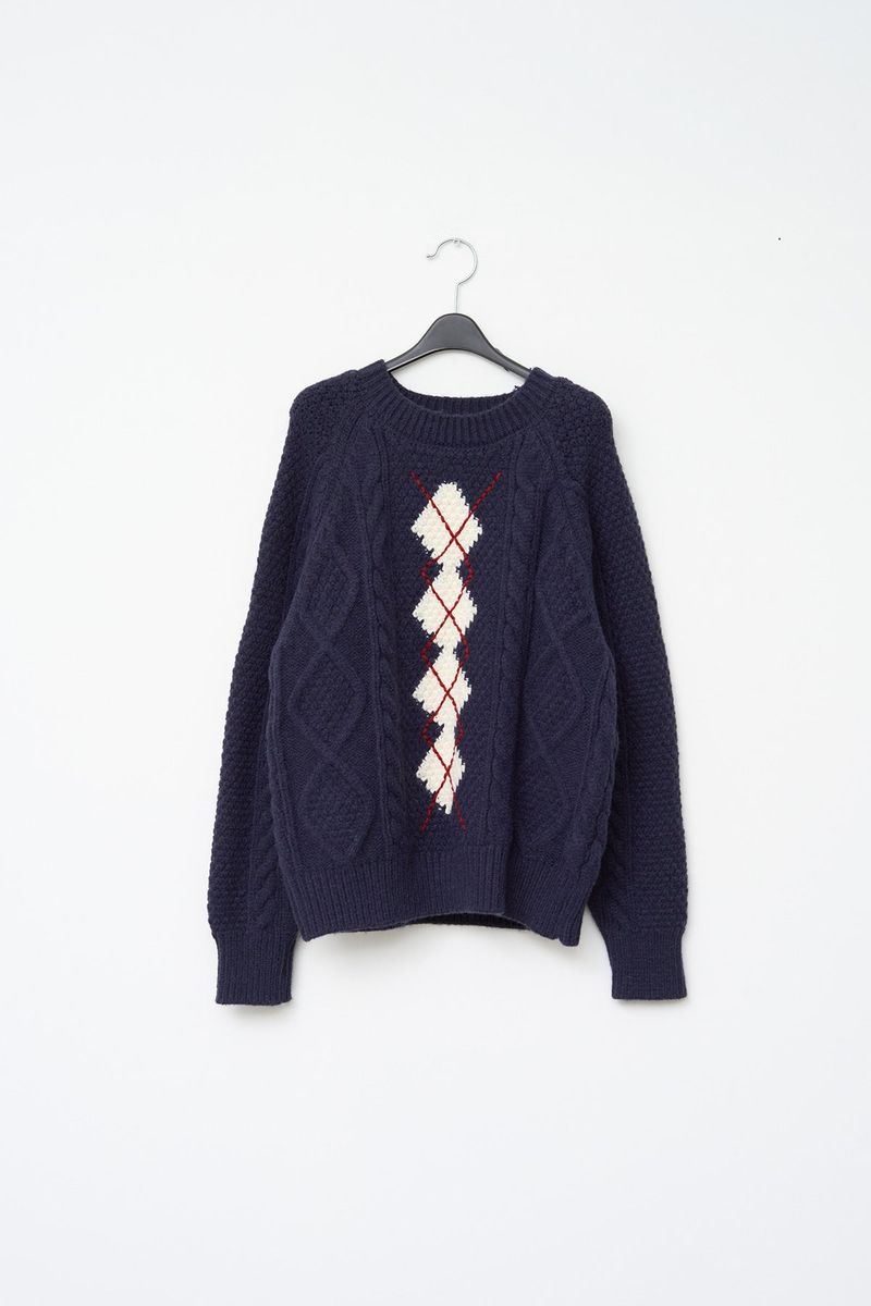 (W) Bebe Argyle Knit