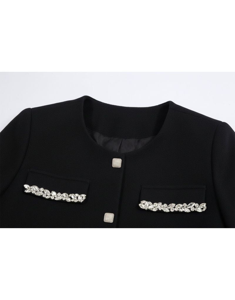Spiral Classic Beaded Point Jacket Black