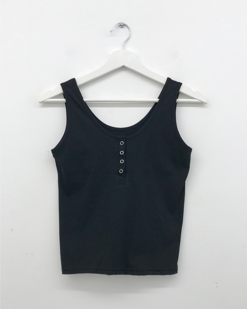Classic Henry Button Sleeveless (4color)