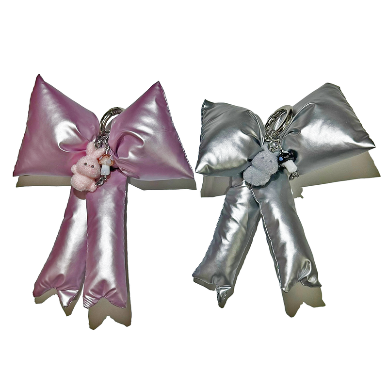 3amgang（スリーエイエムギャング）の「Pluffy glow ribbon keychain (2color)（Toys/Key Holders）」