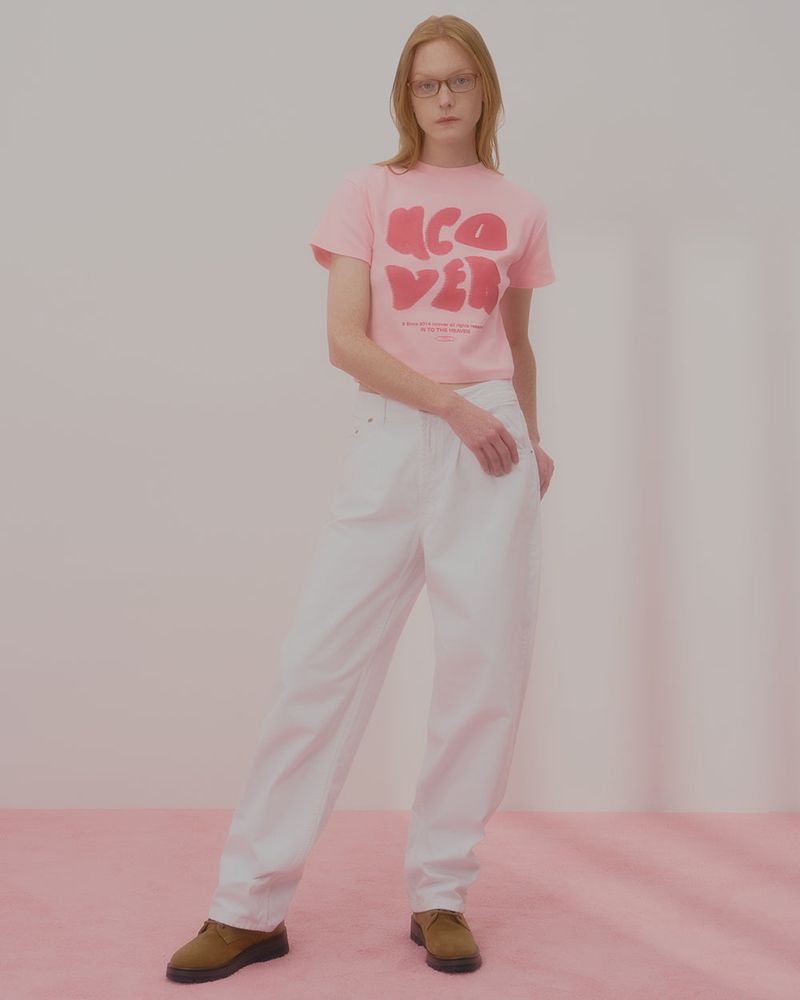 POINTAGE LOGO CROP TSHIRT-PINK