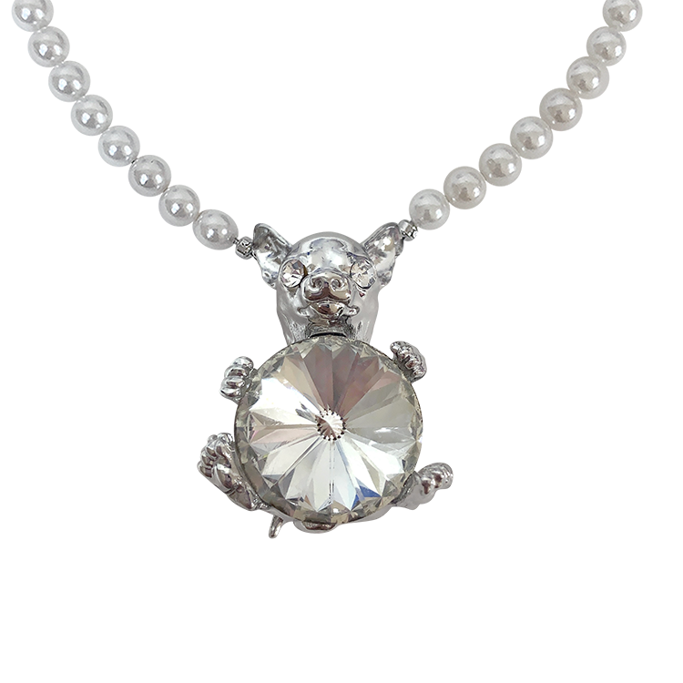 hurjaboyacc（ホジャボーイアクセ）の「Chihuahua pearl necklace（Accessories）」