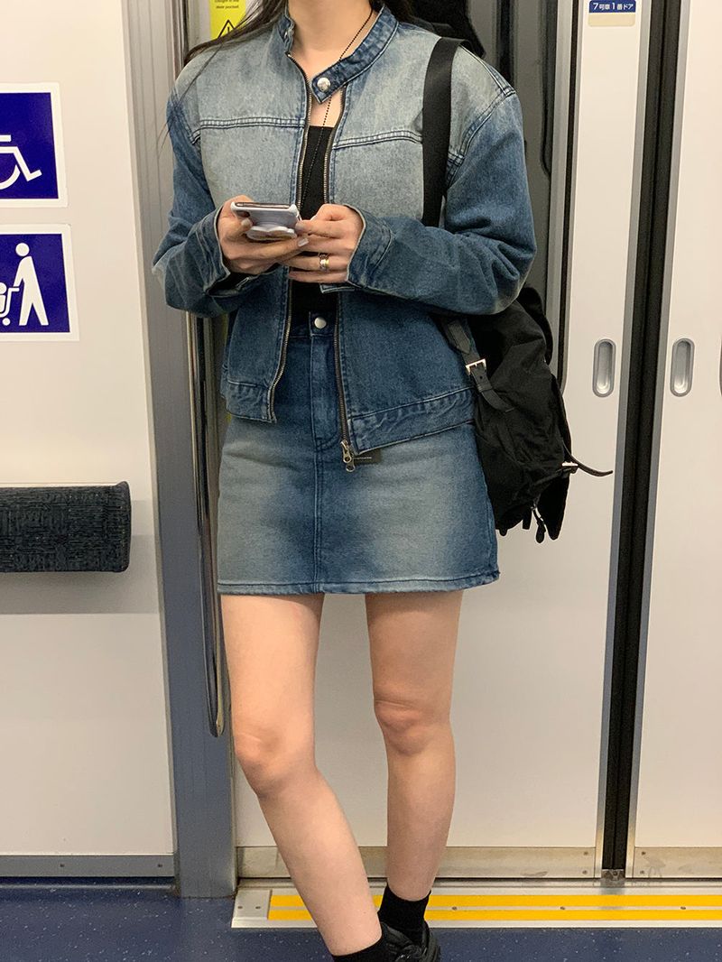 [MADE] Dune Y2K denim mini skirt