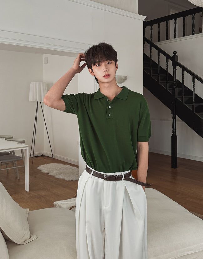 2PLAN(ツープラン)の「Palette Soft Collar Short Sleeve Knit(Tops)」