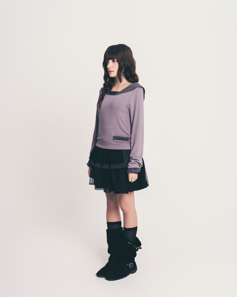 sailor stripe top / grape