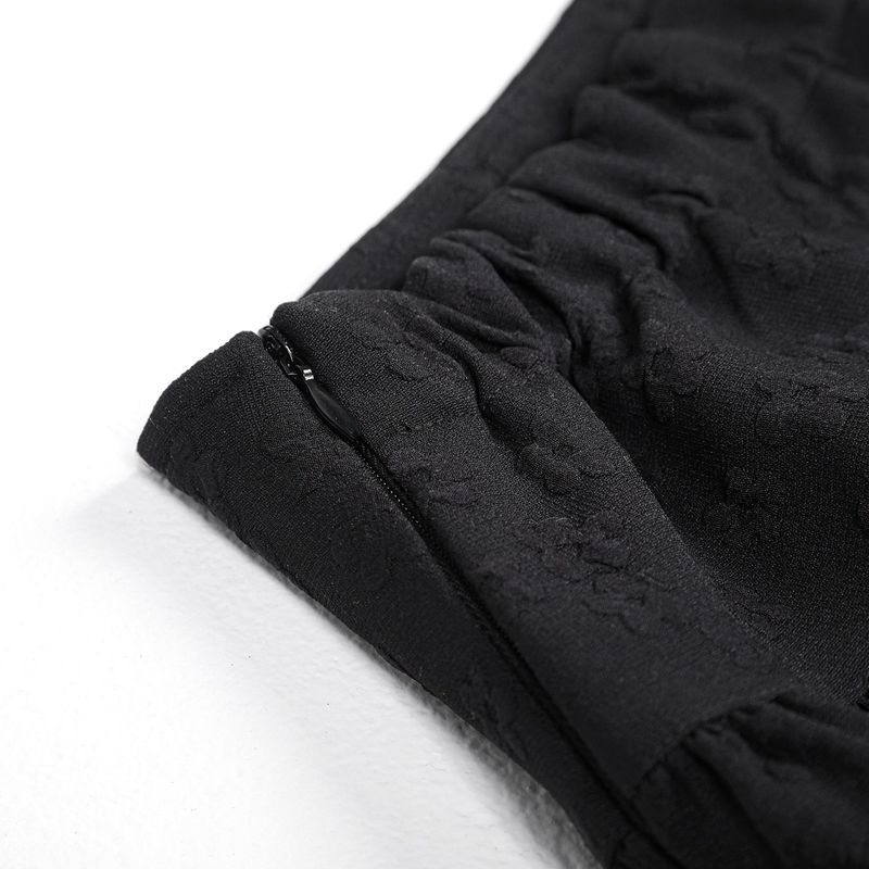 Flower-filled balloon skirt (BLACK)