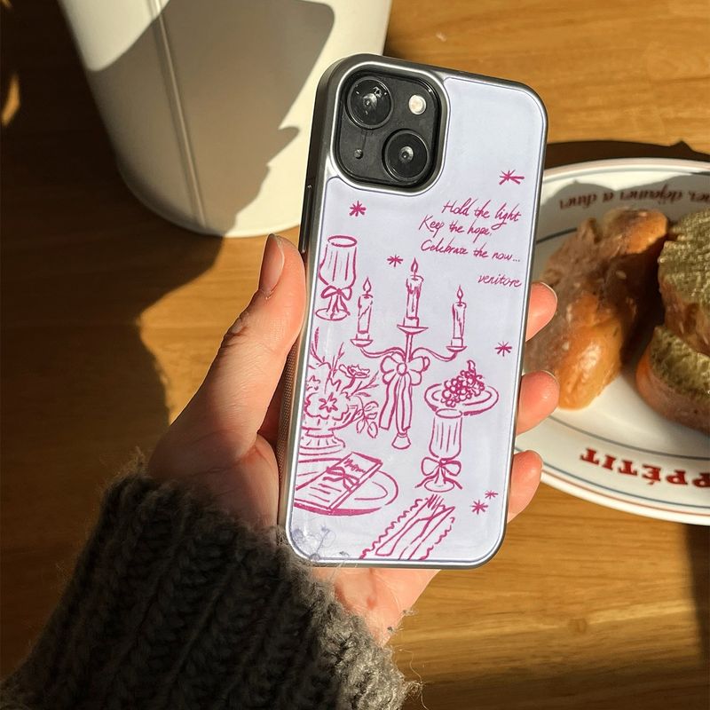 [MADE][Epoxy Silver Bumper Case] Cozy Table ⋆ Baby Blue