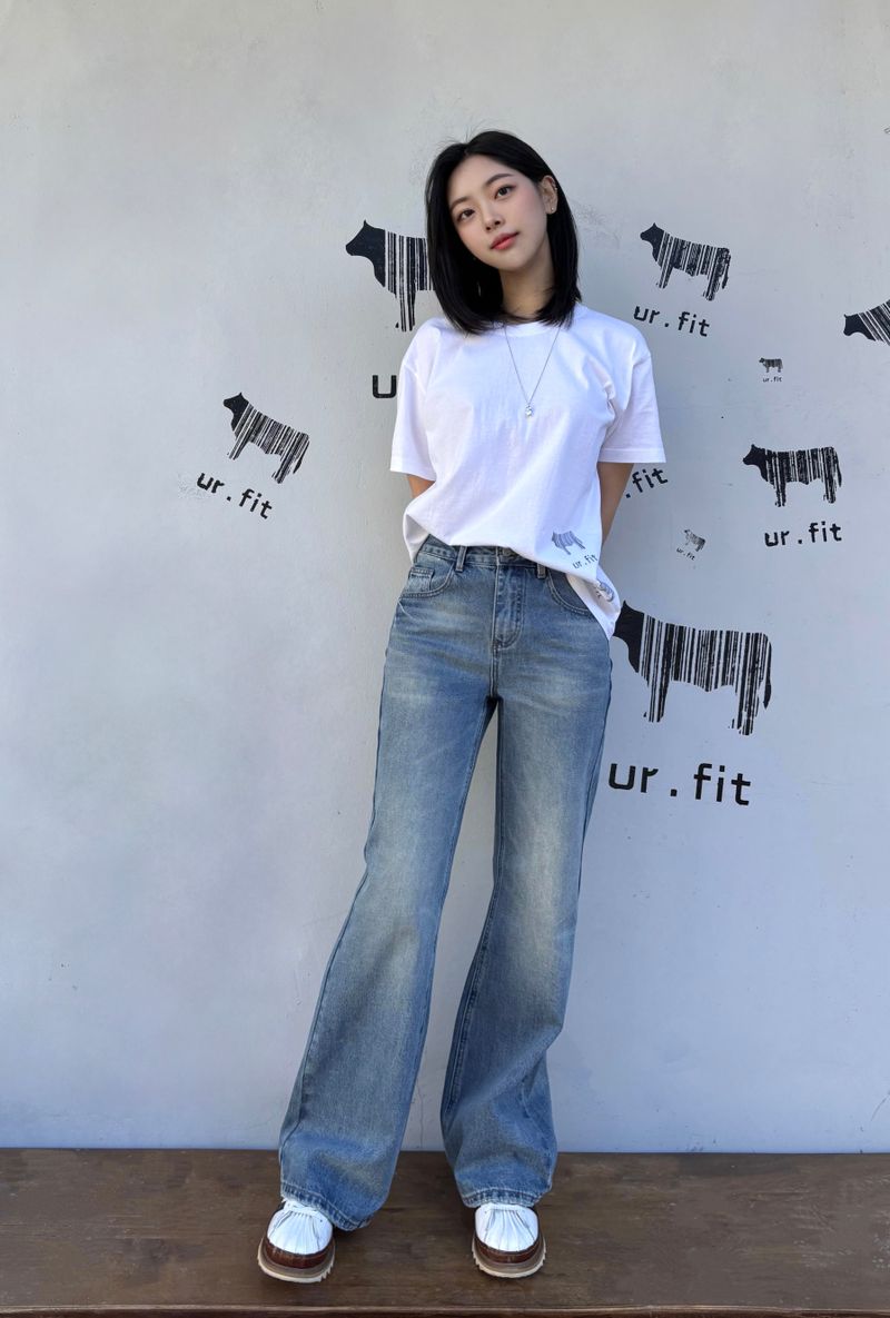 ur.fit(オールフィット)の「REGULAR SEMI BOOTCUT DENIM PANTS code 25007(Pants)」