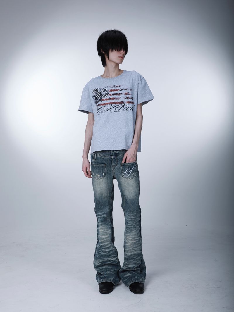 SEXXDEVIL "DESIRE" Flag Print T-shirt