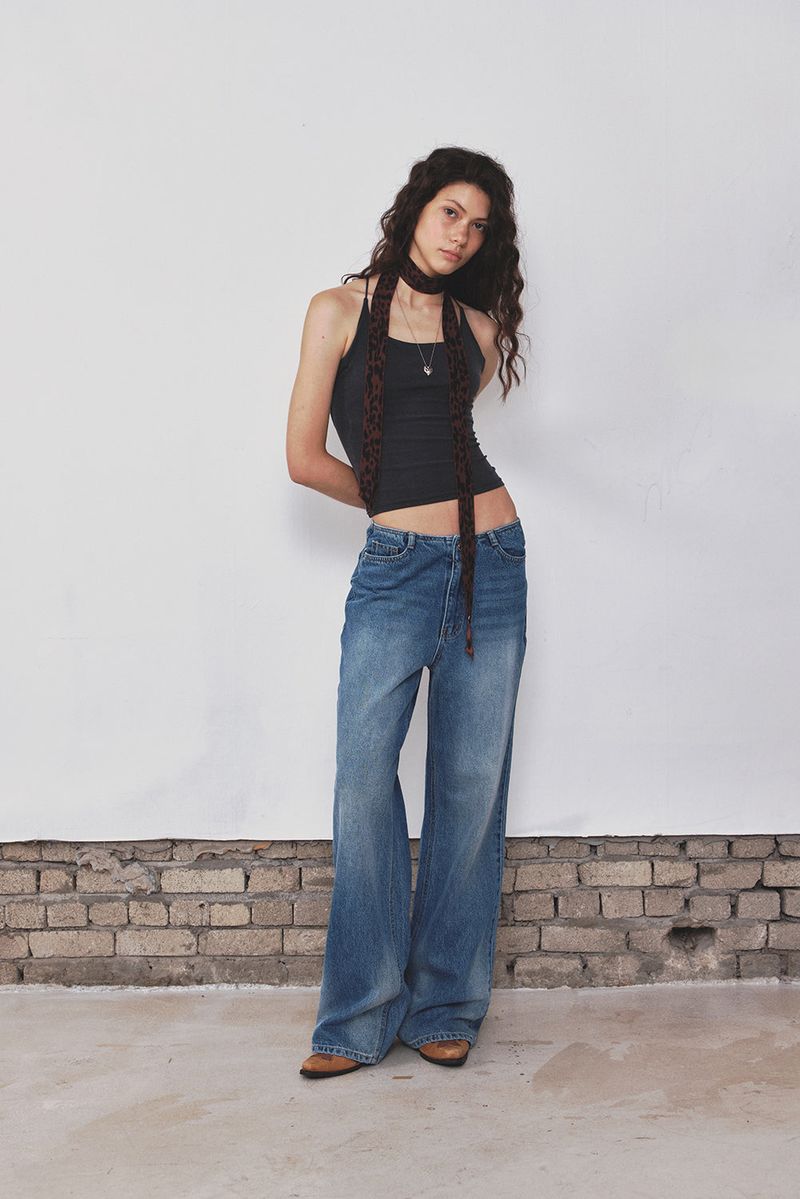 EYELET TANKTOP - VINTAGE CHARCOAL