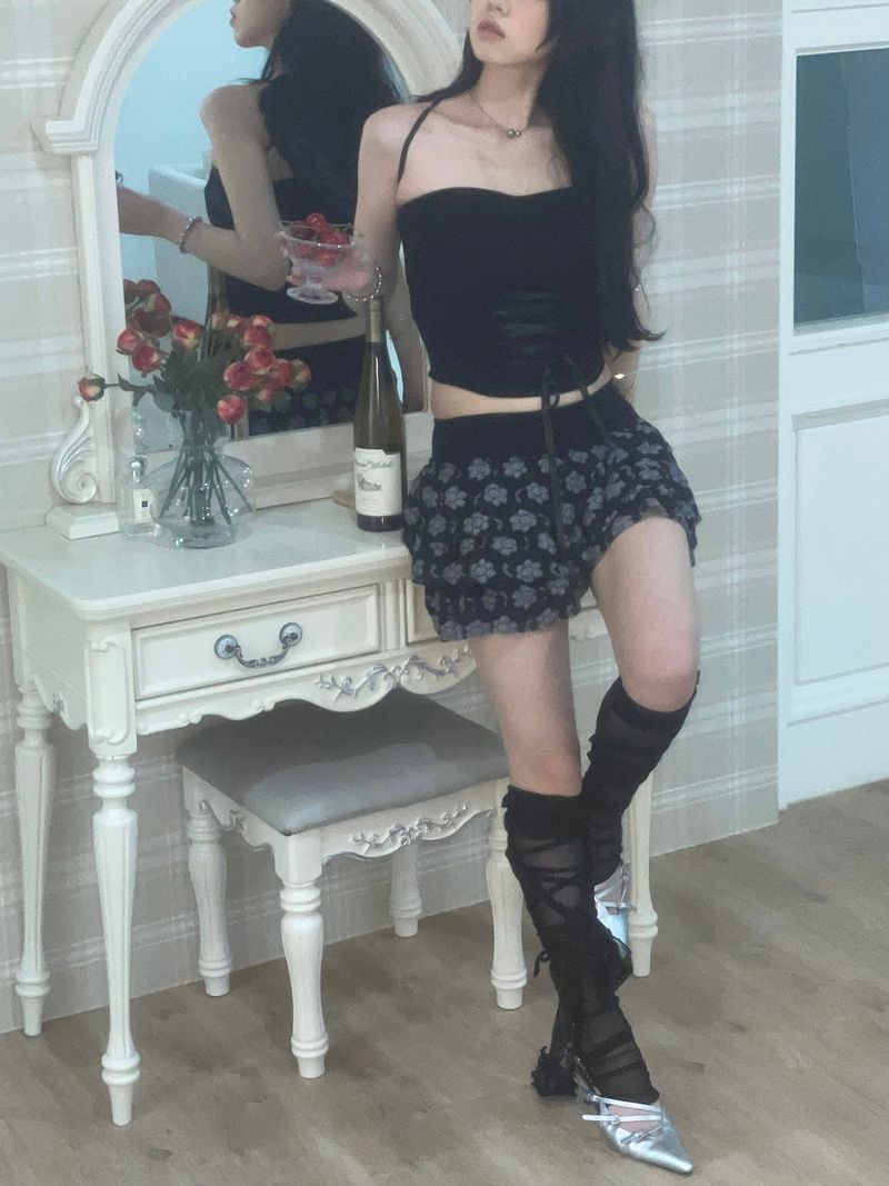 Flower Frill Skirt&Pants