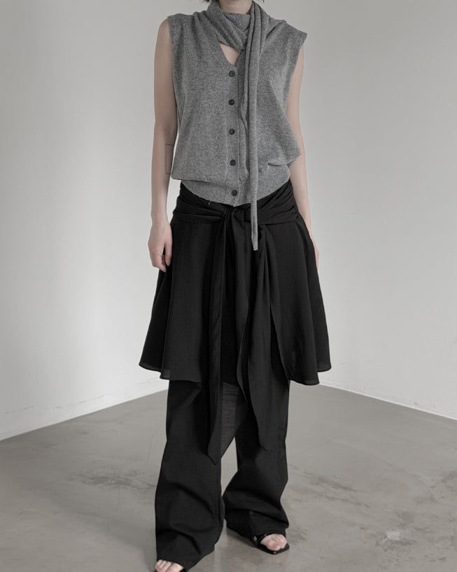 mnem（ムネム）の「Elo Knot Nylon Midi Skirt（Skirts）」