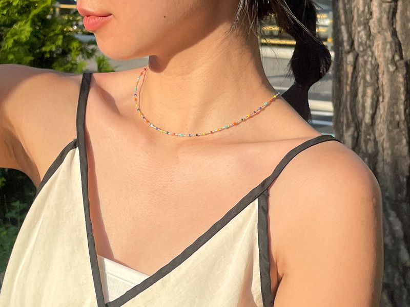 Silver 925 color necklace
