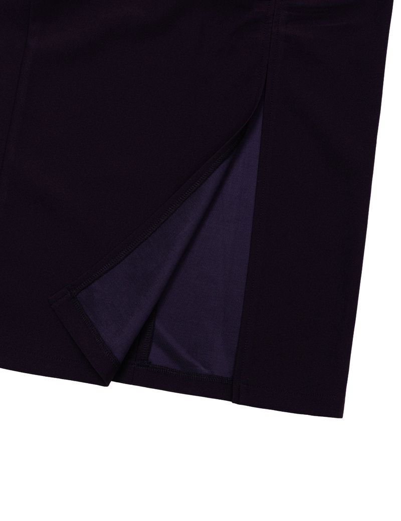 RUCHED LONG TIE SKIRT(PURPLE)