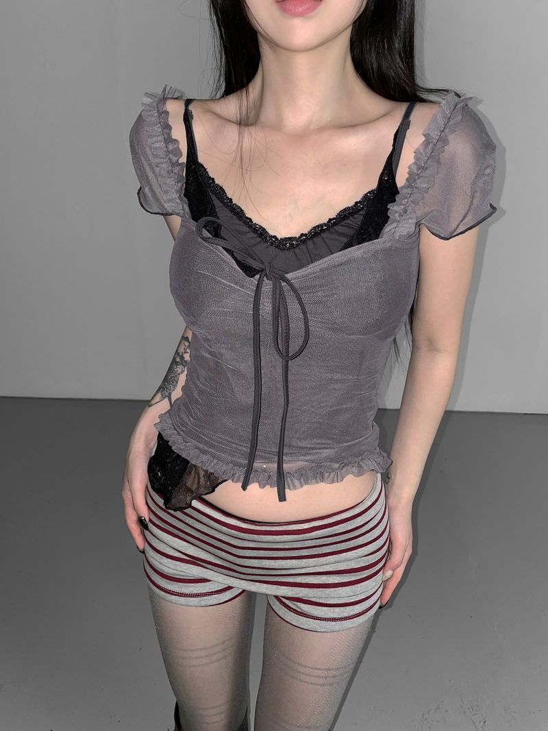 THEAIRTOWN(ザエアータウン)の「lud double lace top(3color)(Tops)」