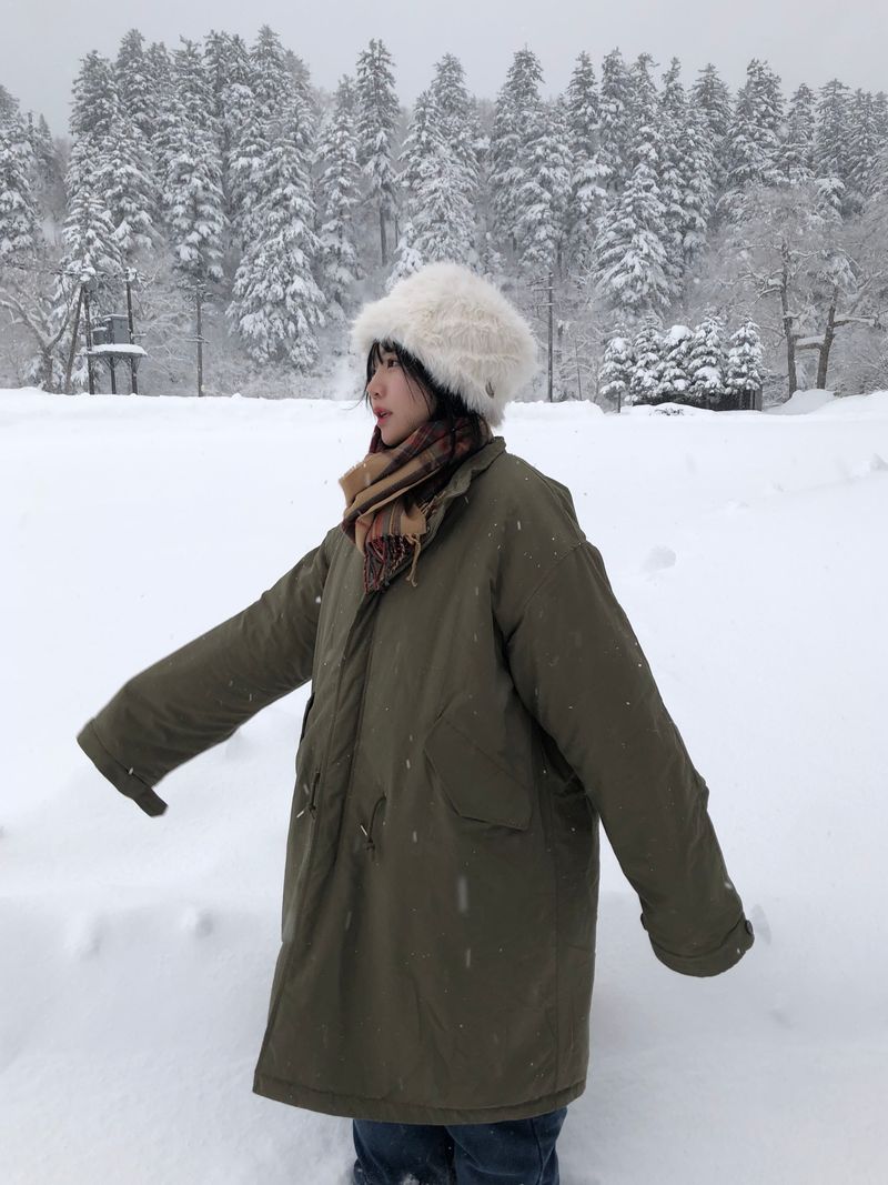 Nieve long fishtail padding parka