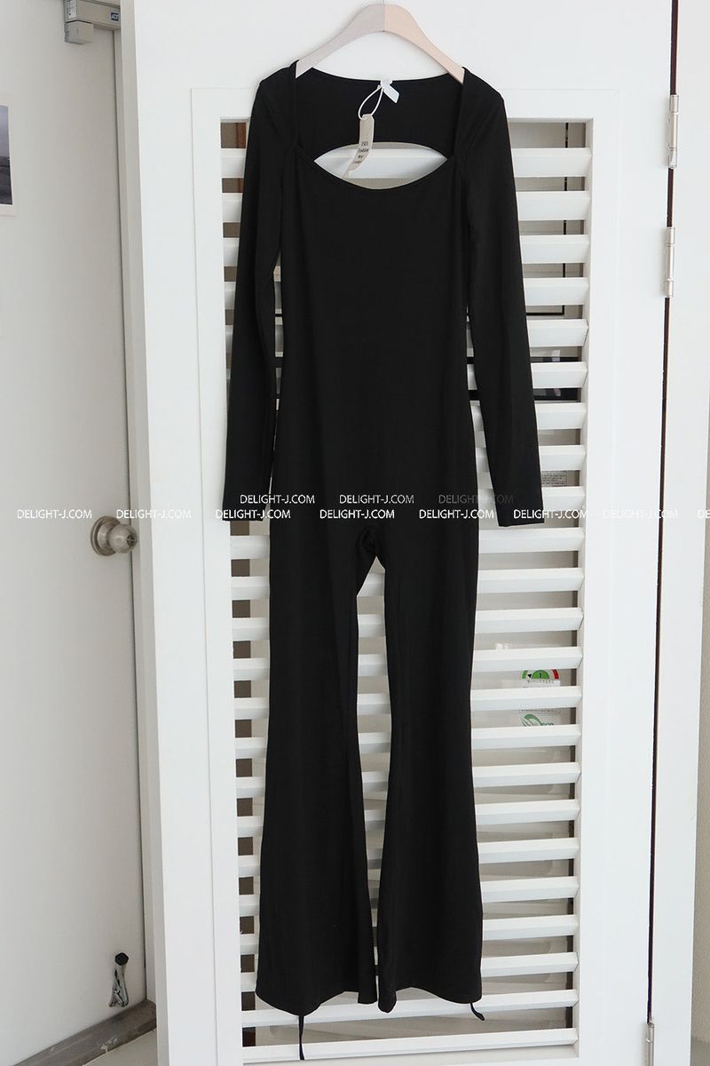 Backless body bootcut jumpsuit