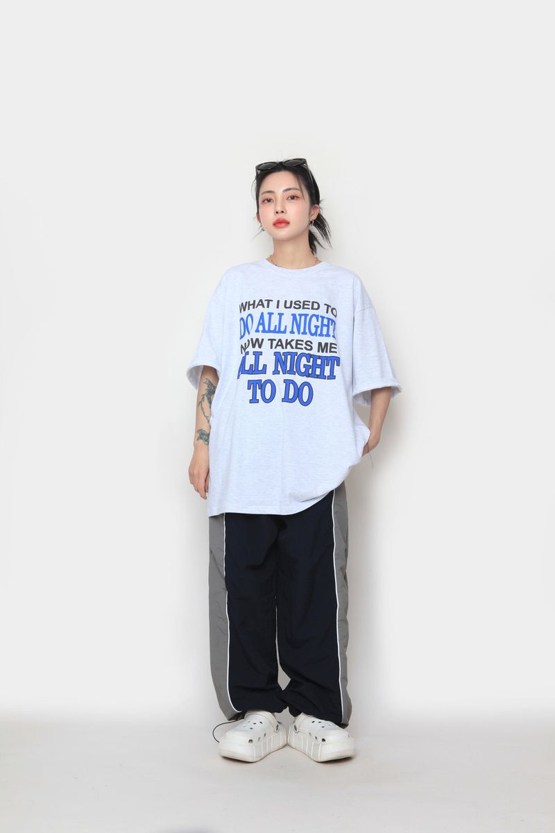 two-tone colored string pants