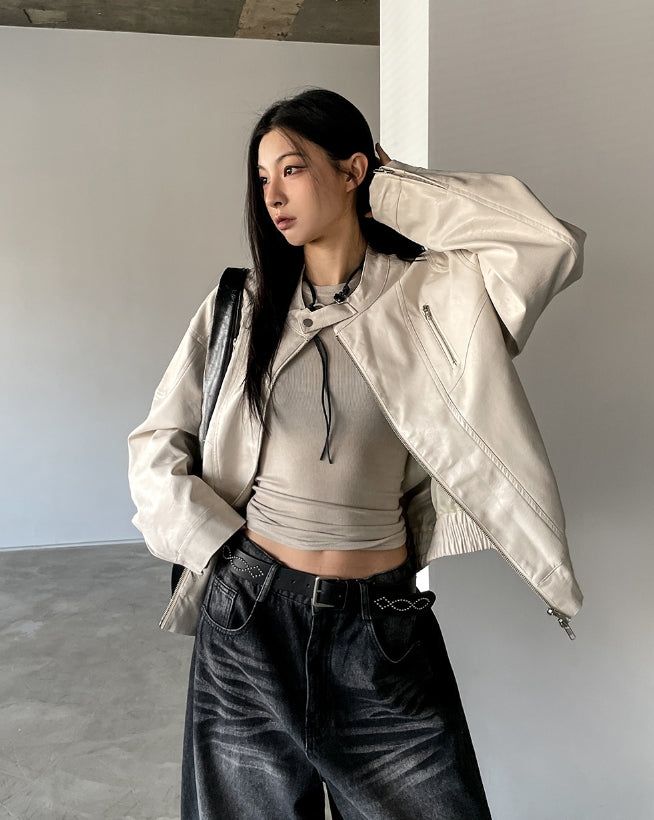 Howry Biker Leather Jacket
