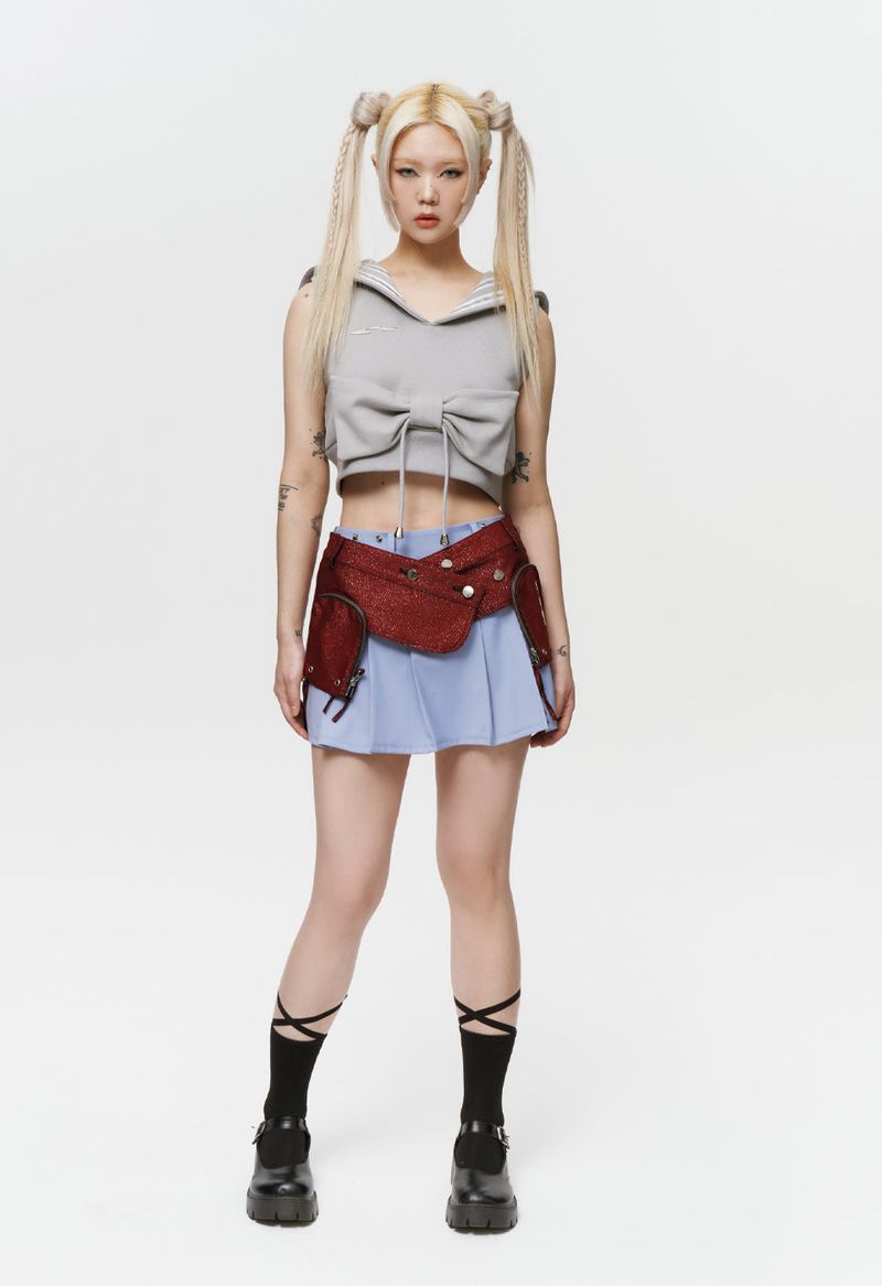 RIBBON SAILOR VEST (GRAY)