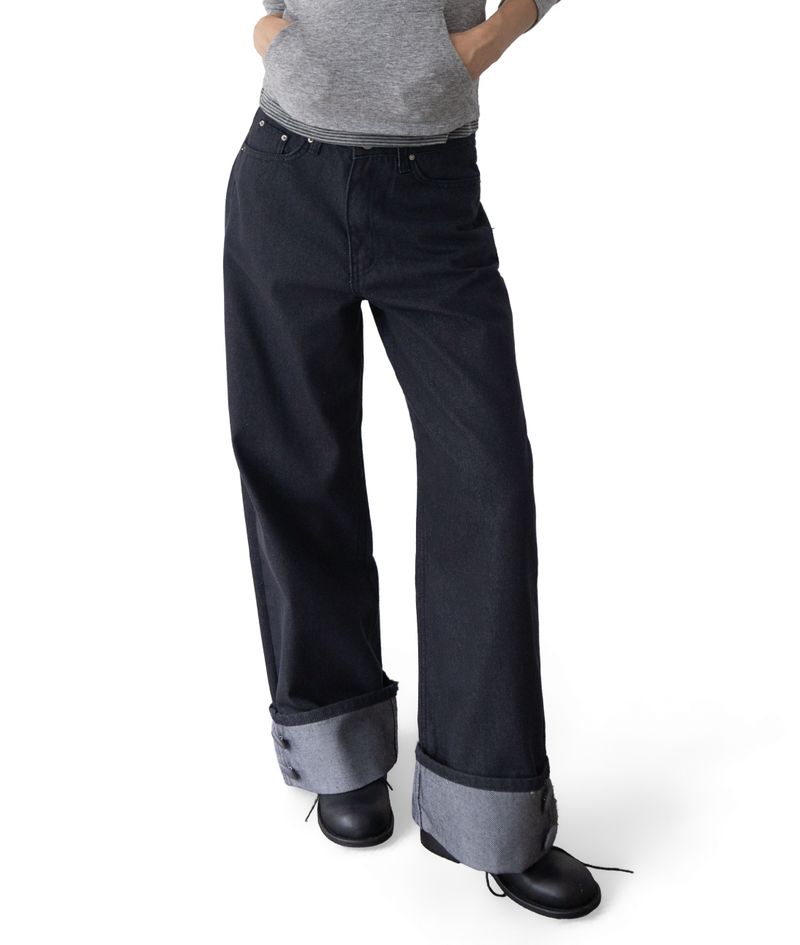 Gus Roll-Up Straight Low-Rise Denim