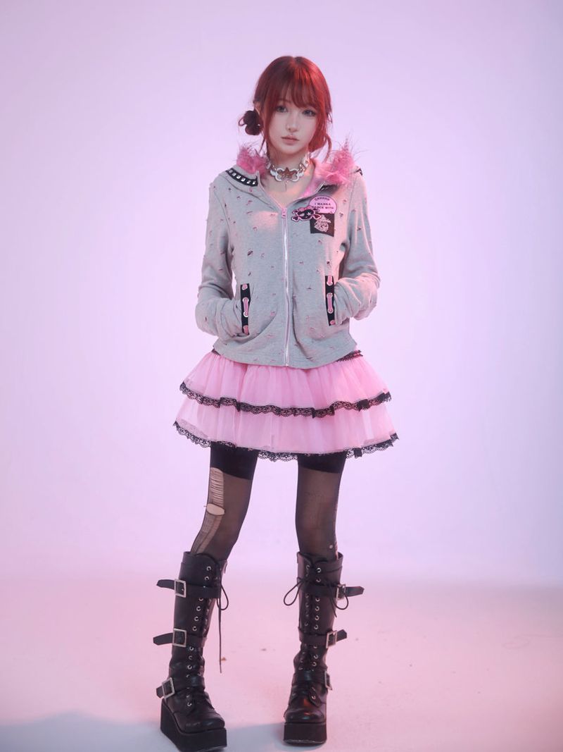 Evil Tooth Punk Bunny Long-Ear Hoodie