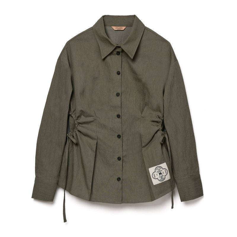 [LINE] Circle String Wrinkle Shirt (2colors)
