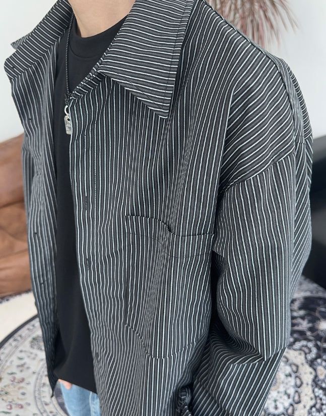 Ekan Crop Striped Shirt