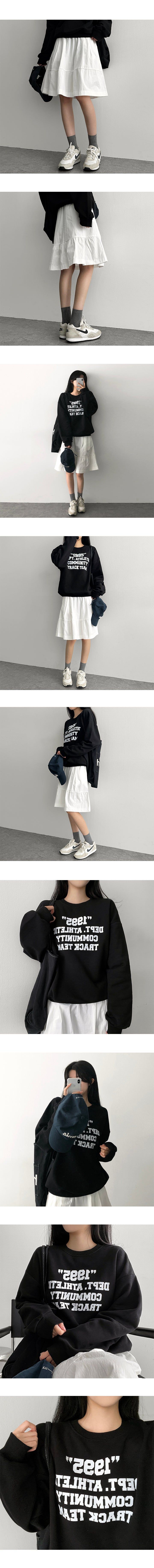 A-Sean Pintuck Slit Flared Skirt