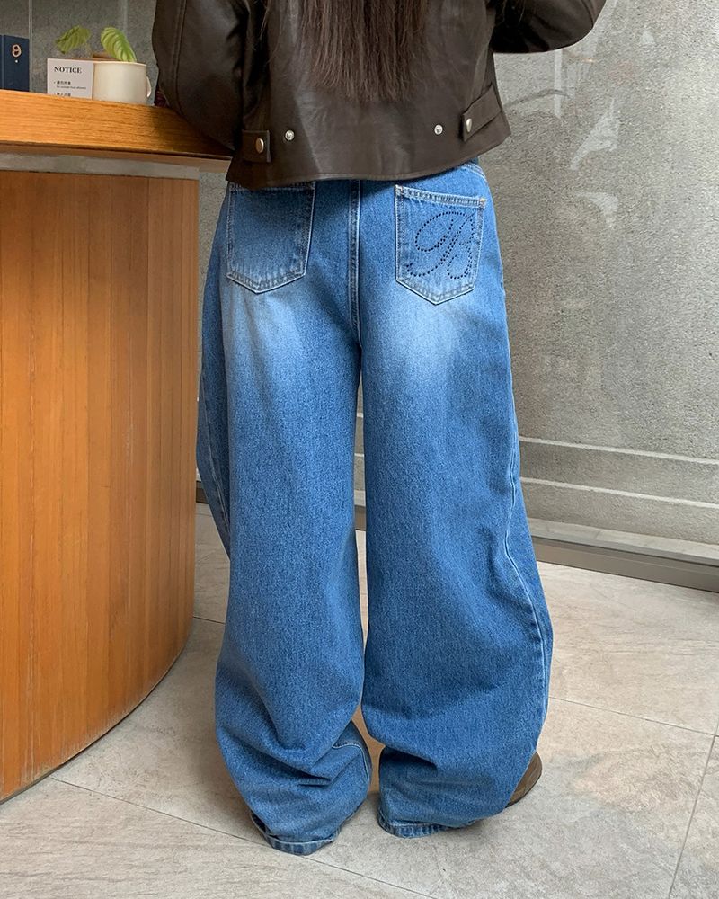 [ORIGINAL] Tough Cubic Denim Wide Pants
