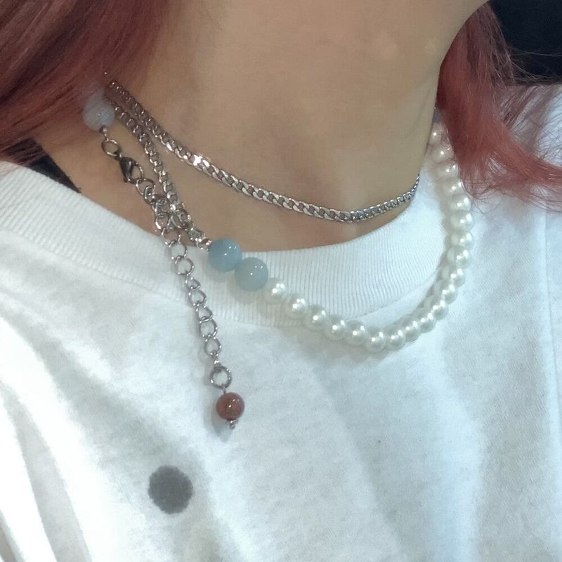 sanli（サンリー）の「Aqua pearl necklace（Accessories）」