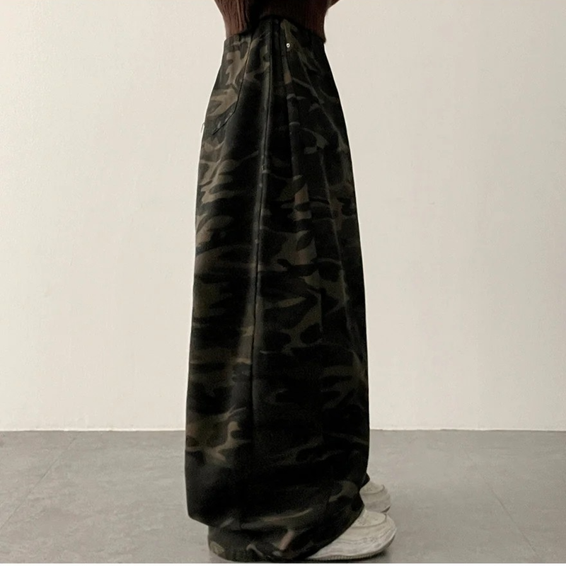 Culler Camo Side Pin Tuck Wide Pants