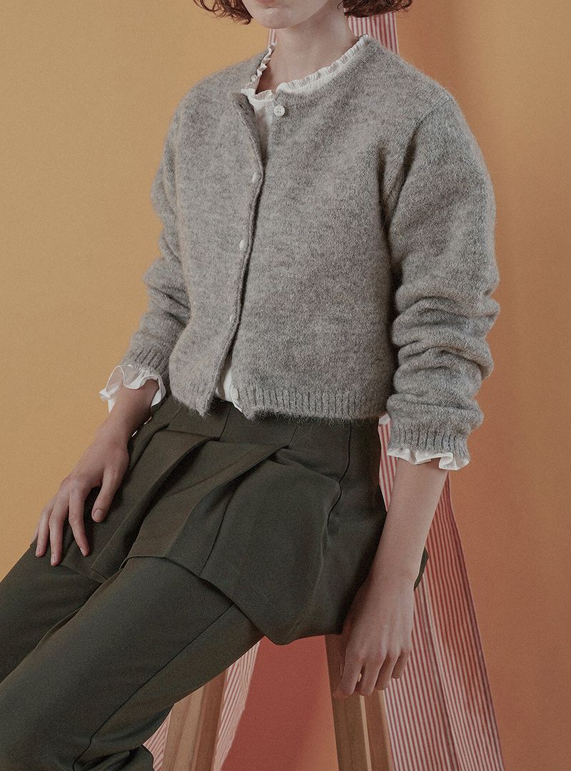 Merin alpaca cardigan_gray