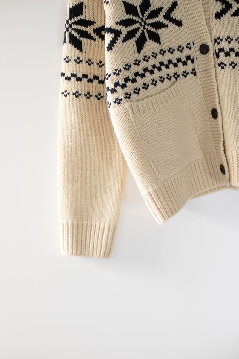 Snow cowichan cardigan (Ivory)