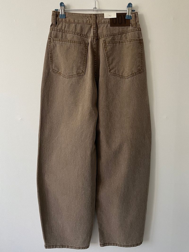 Lucid washing wide pants 