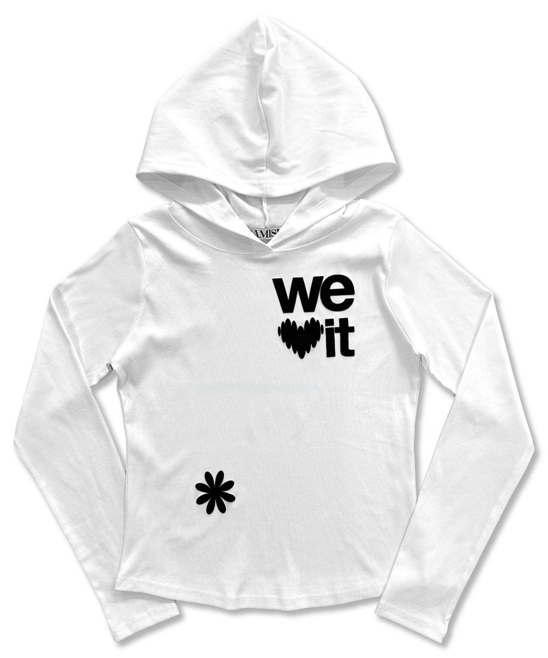 We love It Hoodie Long Sleeve_White