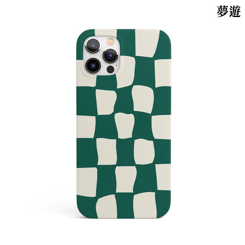 monguroom(モンユルーム)の「チェッカーボードグロッシーケース-green(スマホグッズ/小物)」