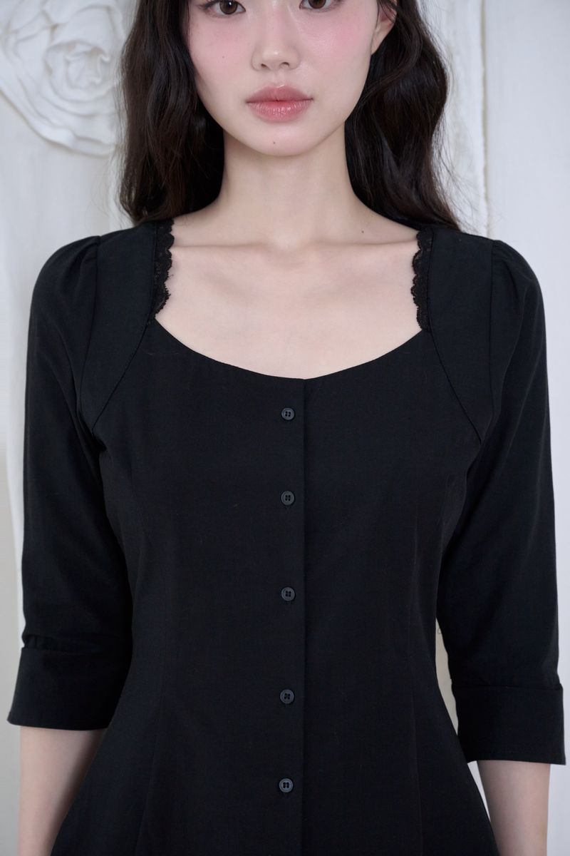 Mabel Lace Square-Neck Blouse (3 colors)