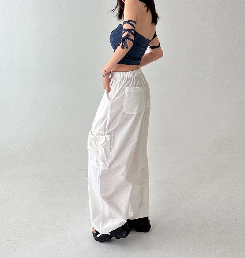 strap denim crop top