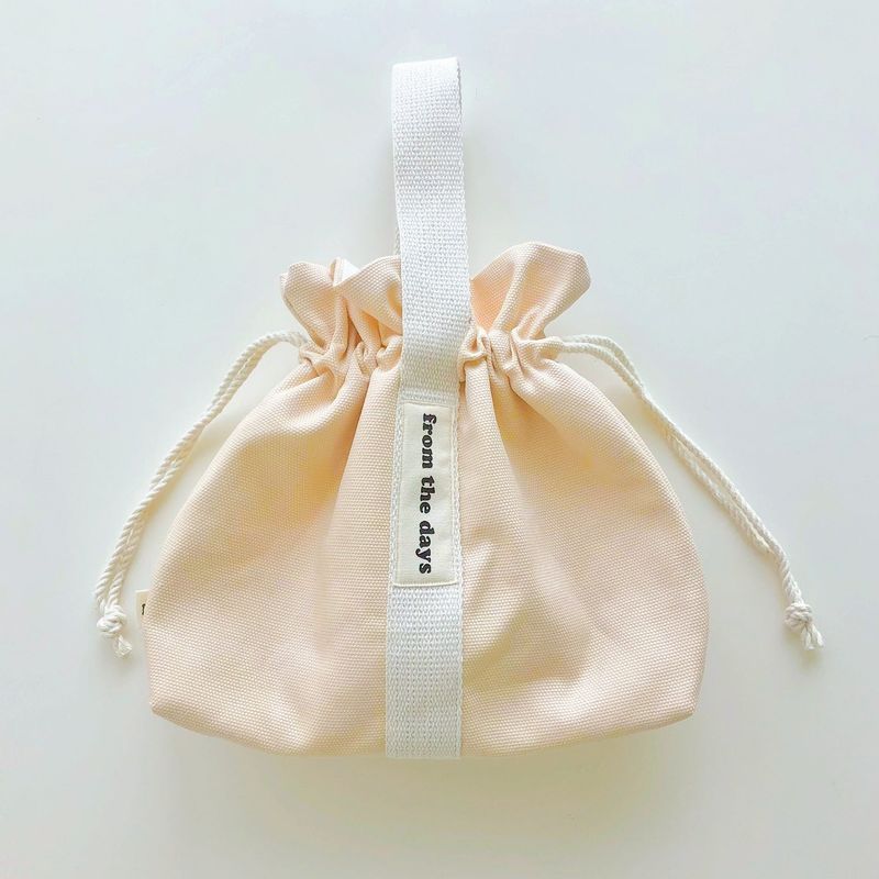 【MADE】Canvas Pouch Bag - Peach