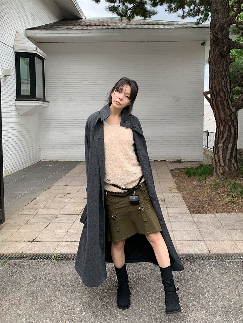 STRAP CARGO MIDI SKIRT (2C)