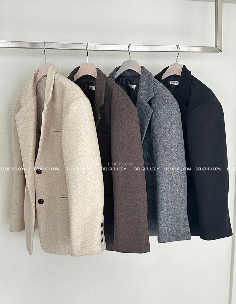 Boxy Oversized Fit Quilted Wool Jacket
