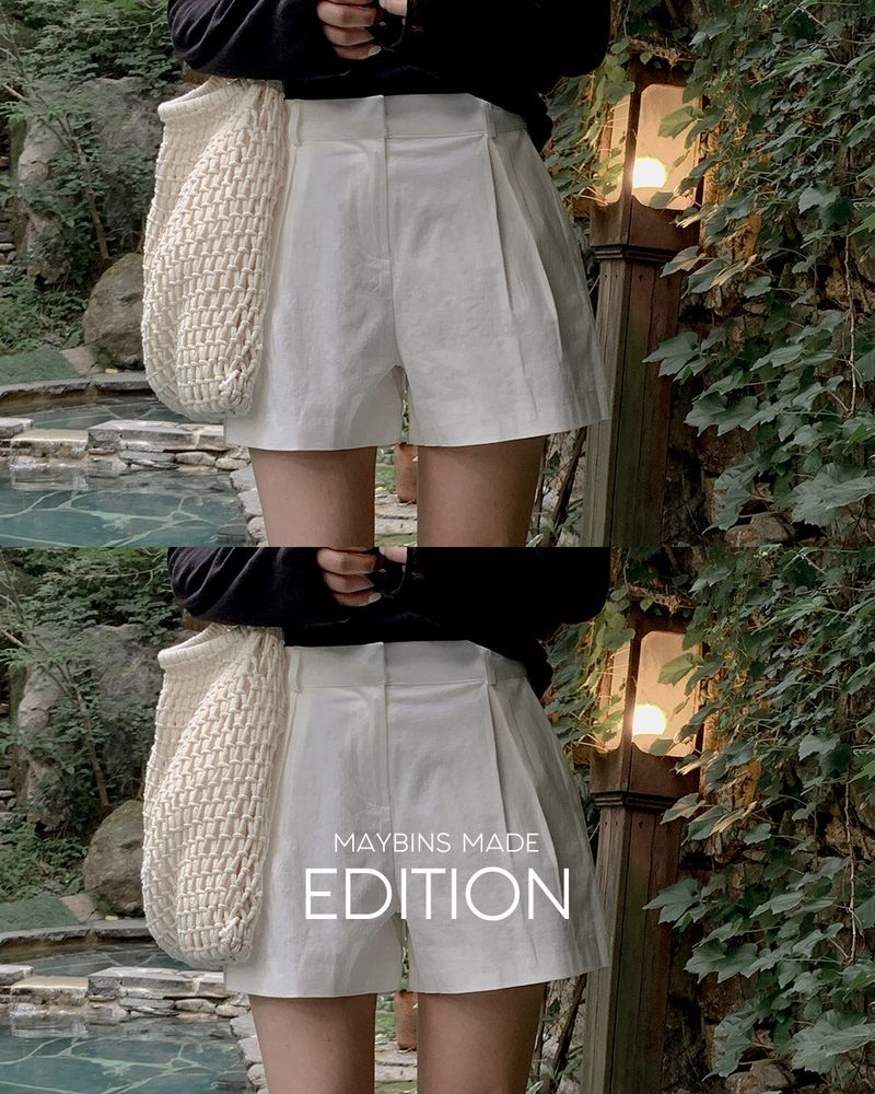 MADE. Munel pintuck short pants